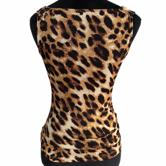 XOXO- Leopard Print Cowl Neck Blouse (sz s) NWOT - Picture 5 of 10